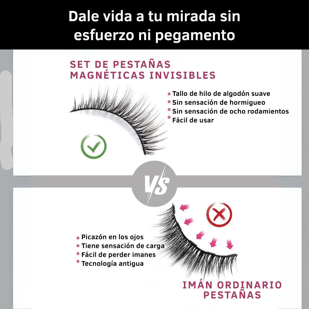 KIT DE PESTAÑAS MAGNÉTICAS ✨REUTILIZABLES