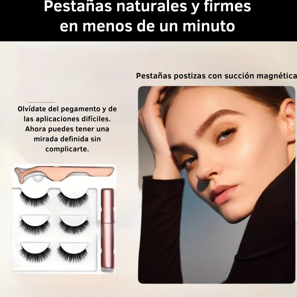 KIT DE PESTAÑAS MAGNÉTICAS ✨REUTILIZABLES